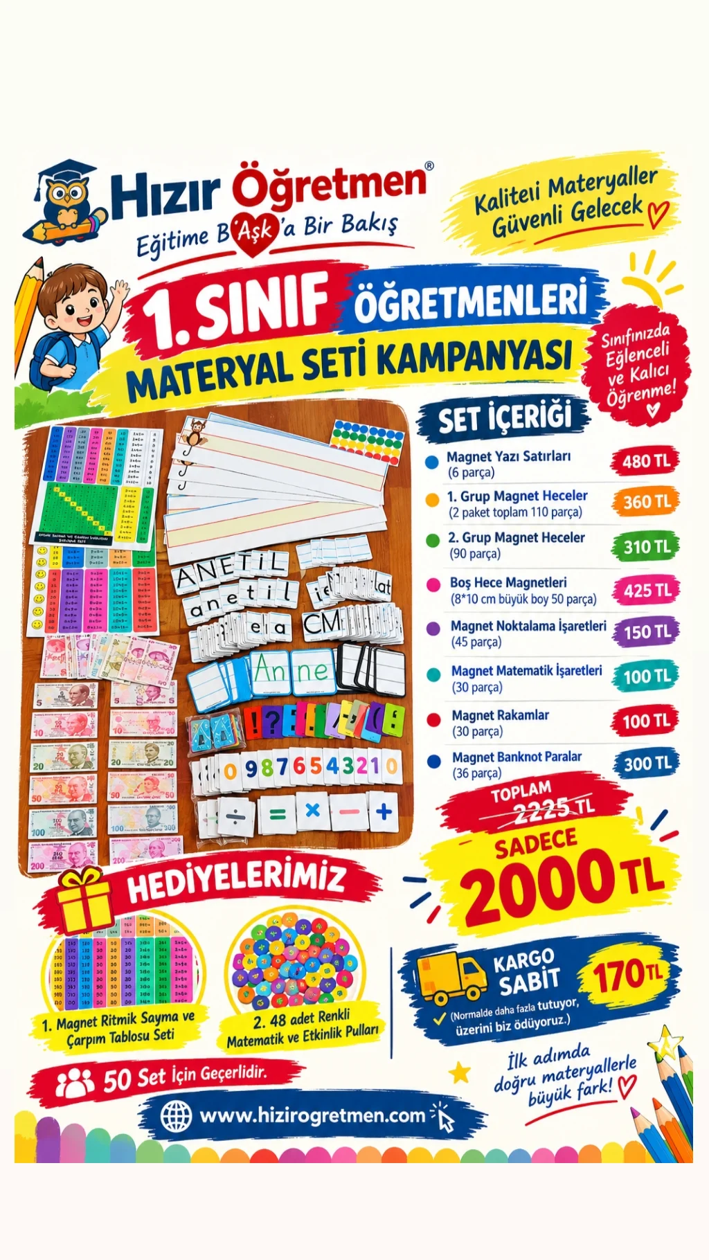 1.SINIF MAGNET EĞİTİM SETİ SEZON KAMPANYASI